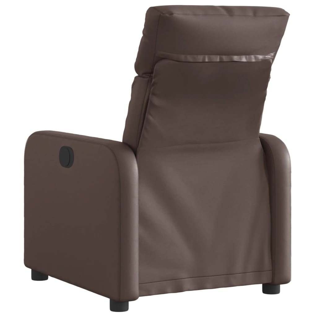 Fauteuil Verstelbaar Elektrisch Kunstleer Bruin