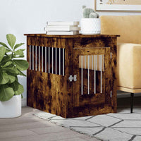 Hondenbench 64,5X80X71 Cm Bewerkt Hout Artisanaal Eikenkleur