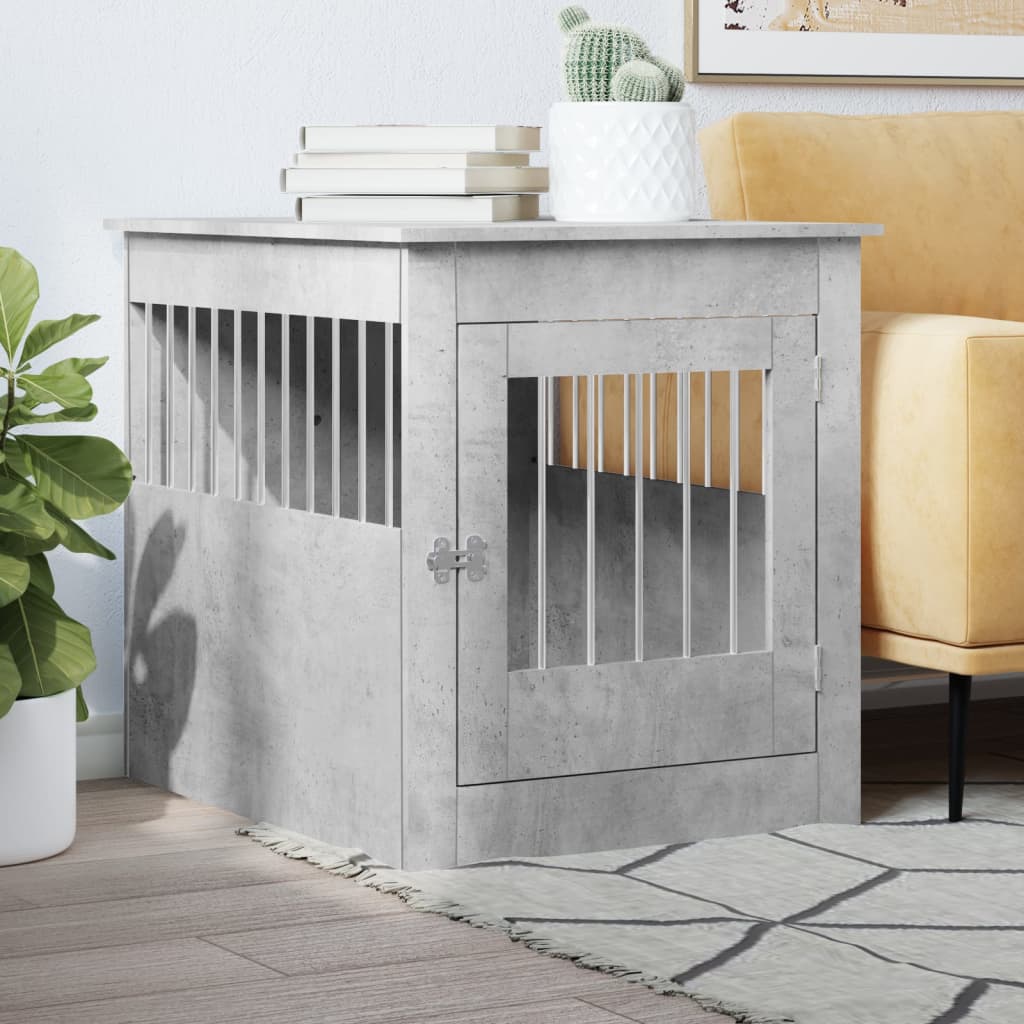 Hondenbench 64,5X80X71 Cm Bewerkt Hout Artisanaal Eikenkleur