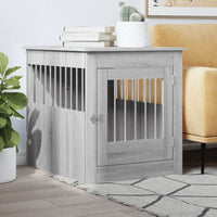 Hondenbench 64,5X80X71 Cm Bewerkt Hout Artisanaal Eikenkleur