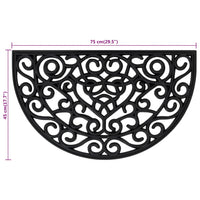 Deurmat Halfrond 45X75 Cm Rubber