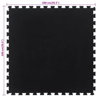 Rubbertegel 12 Mm 100X100 Cm Zwart