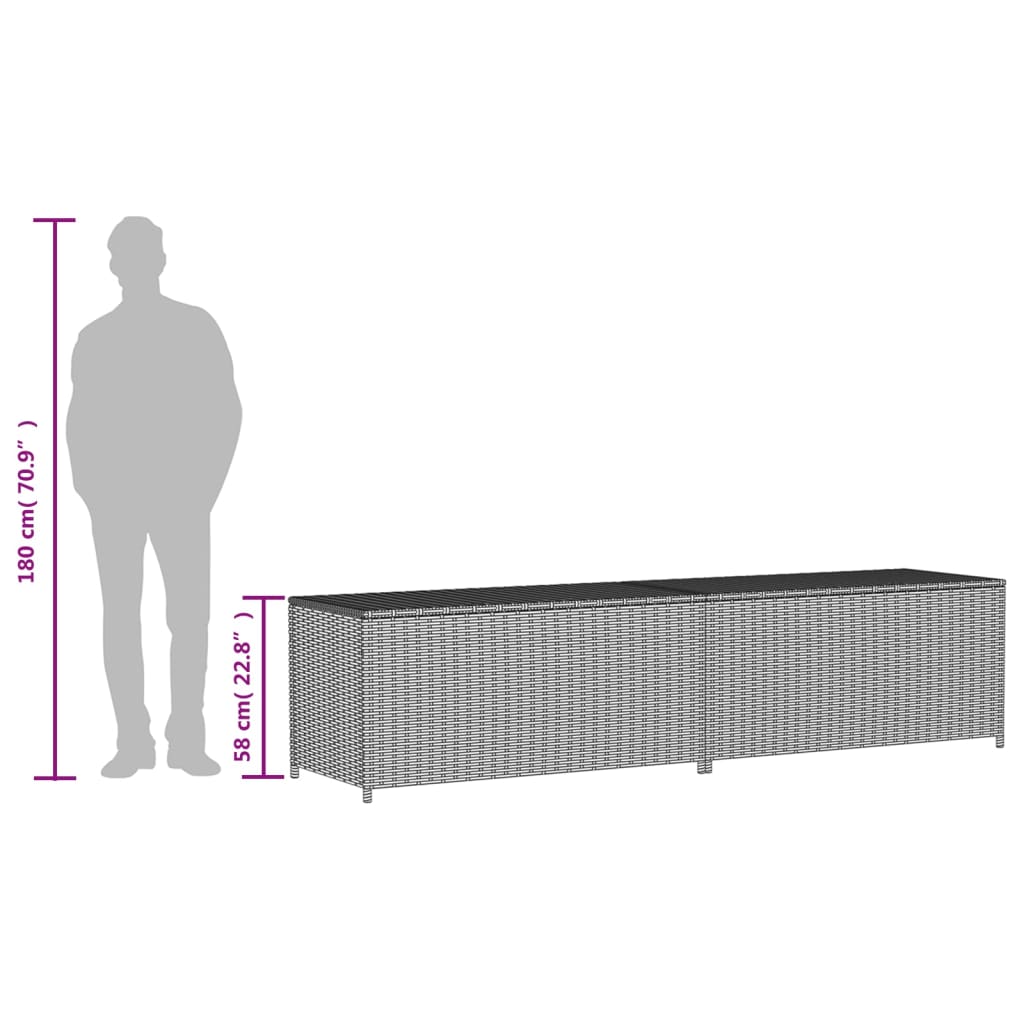 Tuinbox Met Wielen 469 L Poly Rattan