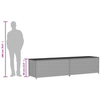 Tuinbox Met Wielen 469 L Poly Rattan