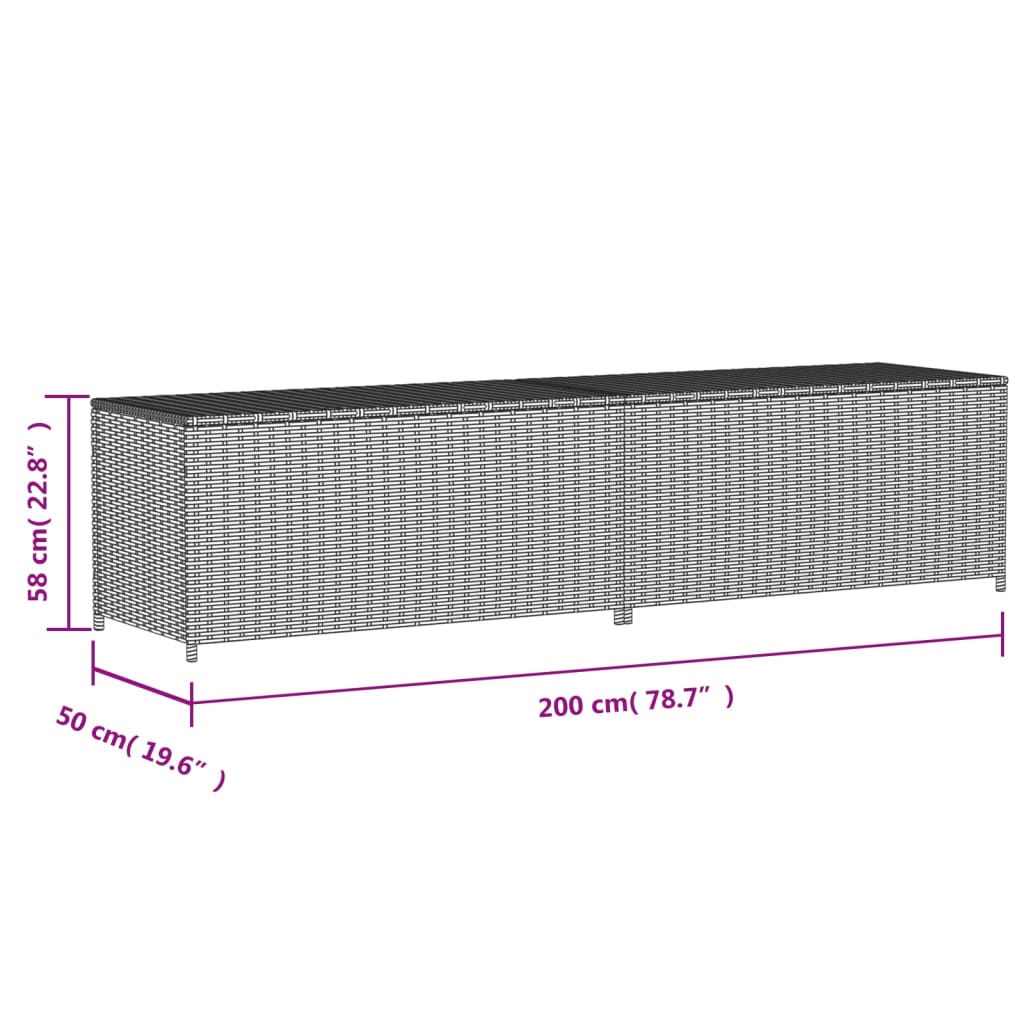 Tuinbox Met Wielen 469 L Poly Rattan