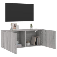 Tv-Meubel Wandgemonteerd 100X30X41 Cm Eikenkleurig