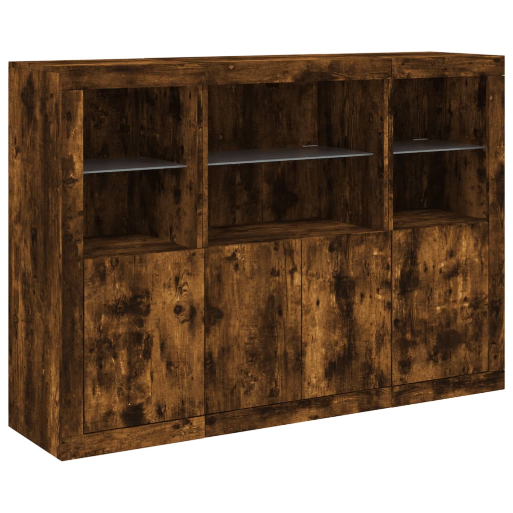 Dressoirs Met Led-Verlichting Bewerkt Hout