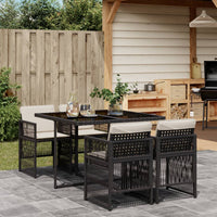 5-Delige Tuinset Met Kussens Poly Rattan