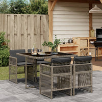 5-Delige Tuinset Met Kussens Poly Rattan