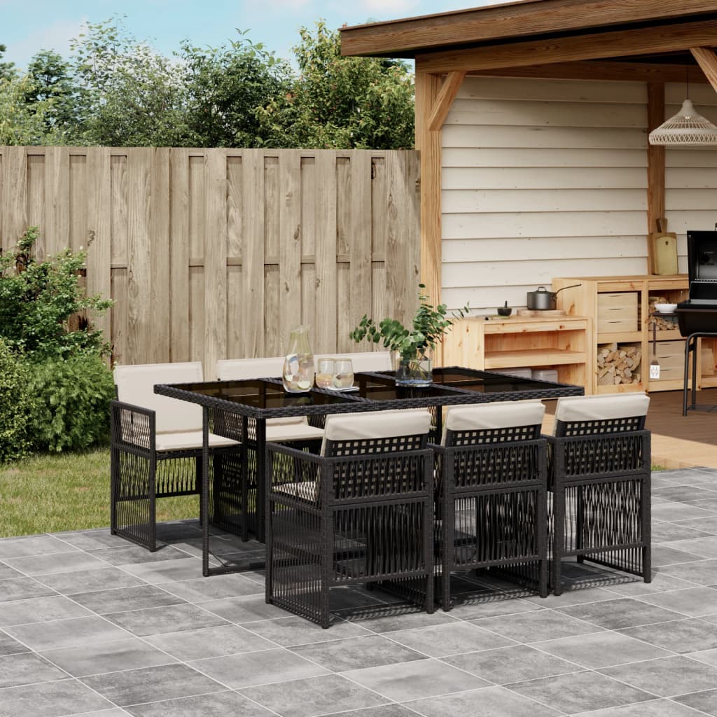 5-Delige Tuinset Met Kussens Poly Rattan