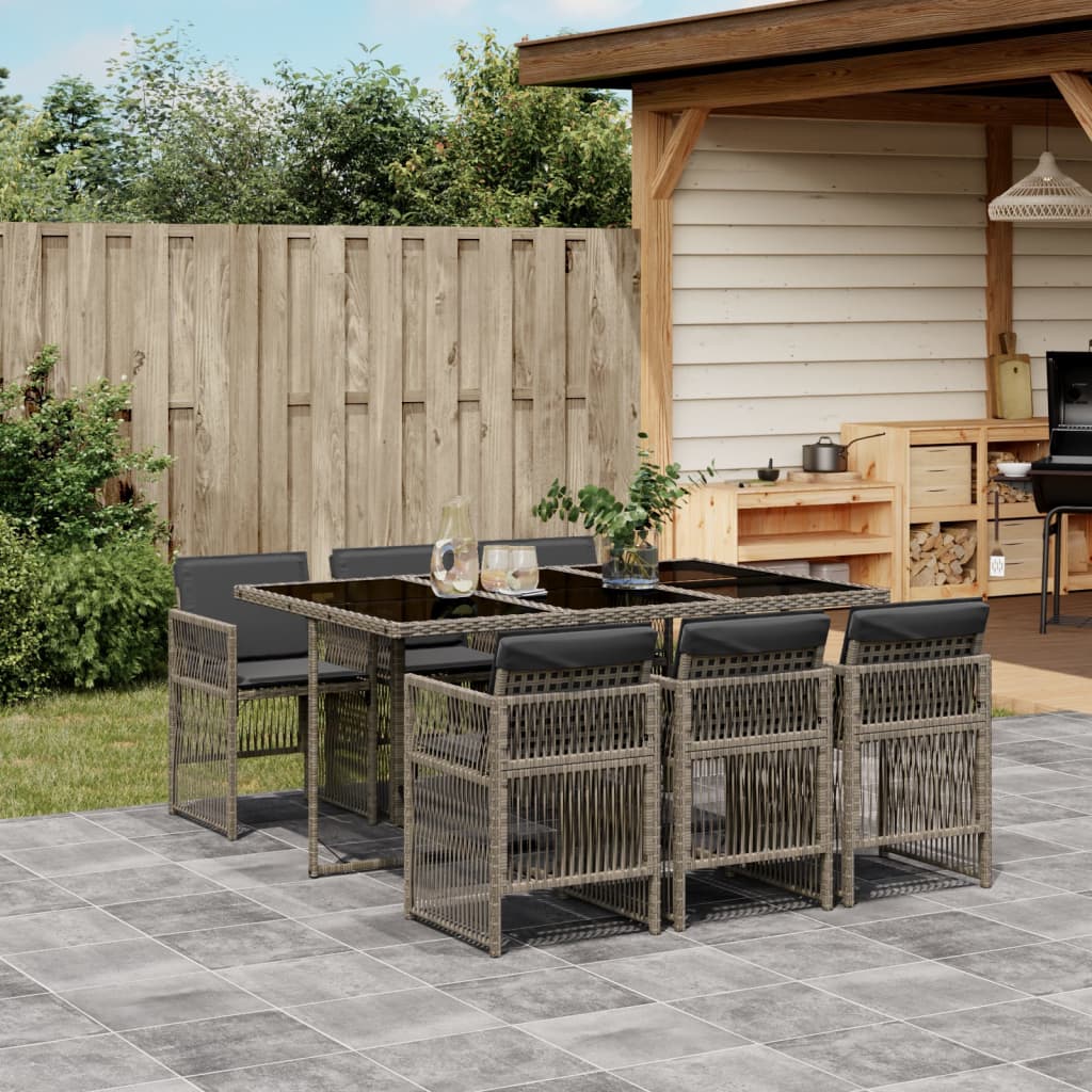 5-Delige Tuinset Met Kussens Poly Rattan