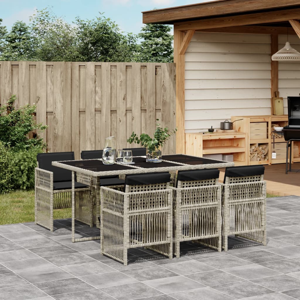 5-Delige Tuinset Met Kussens Poly Rattan