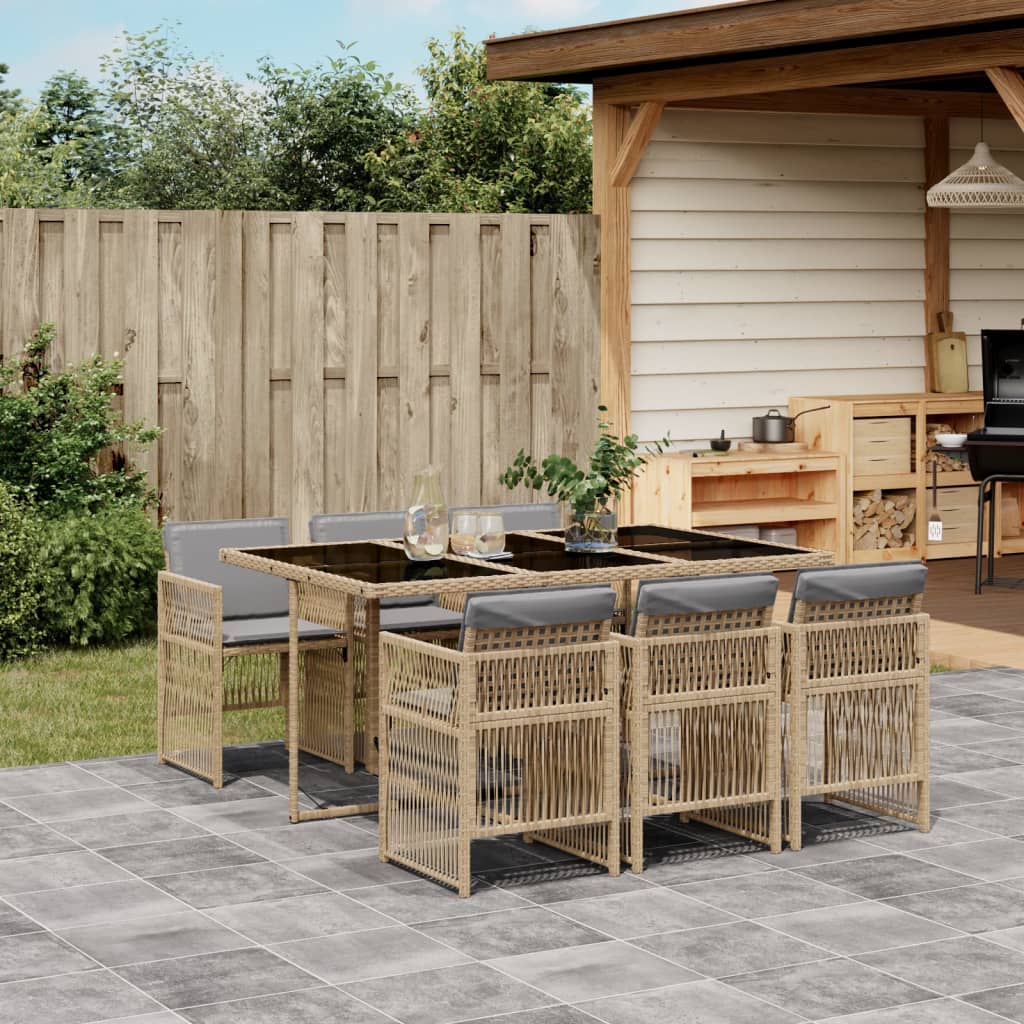 5-Delige Tuinset Met Kussens Poly Rattan