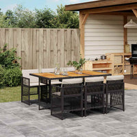 5-Delige Tuinset Met Kussens Poly Rattan