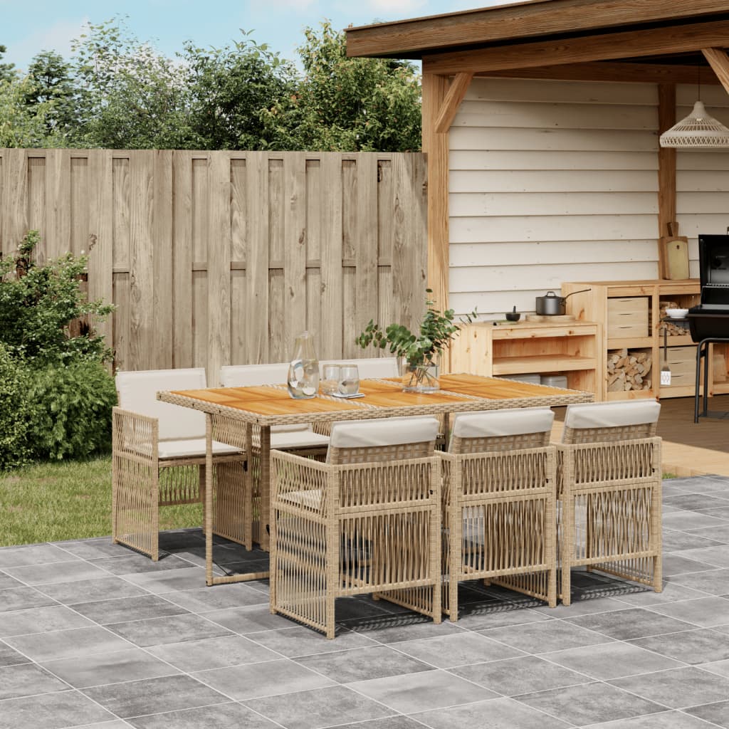 5-Delige Tuinset Met Kussens Poly Rattan