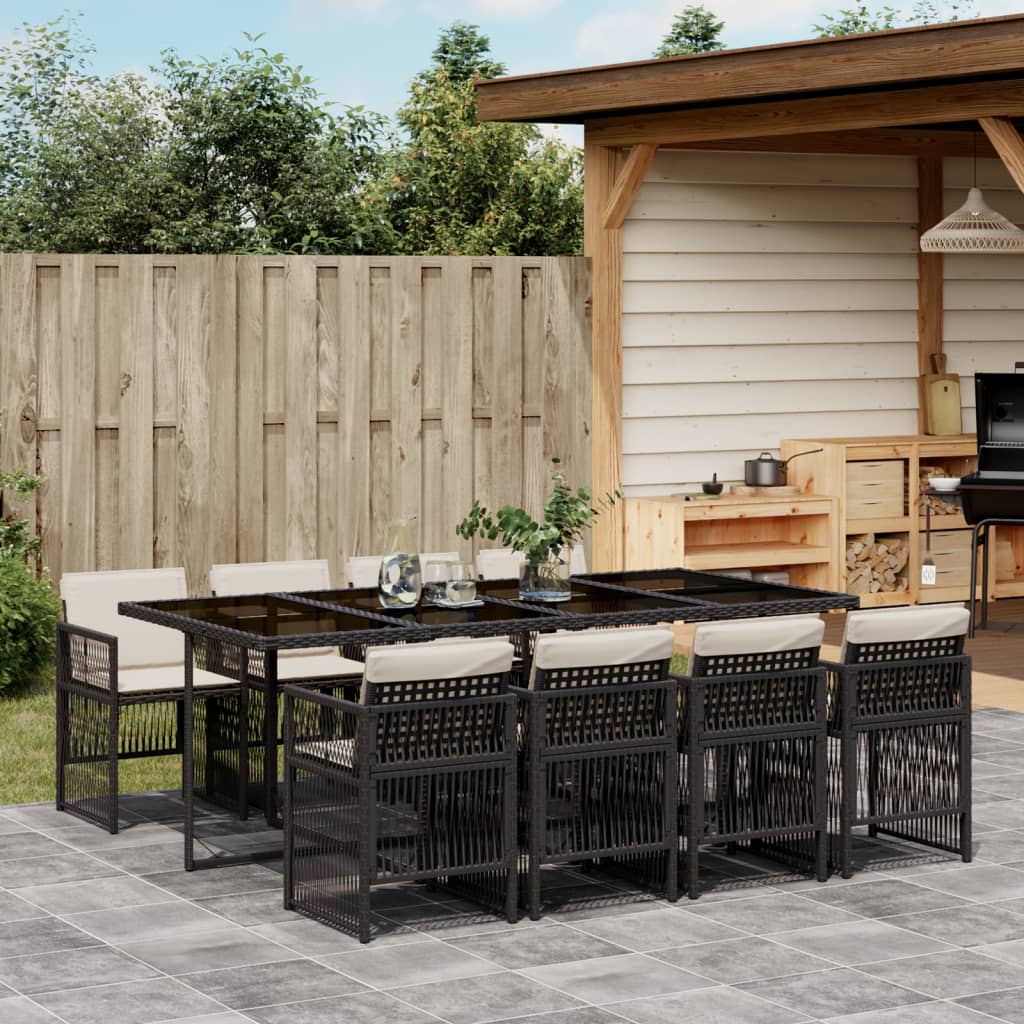 5-Delige Tuinset Met Kussens Poly Rattan