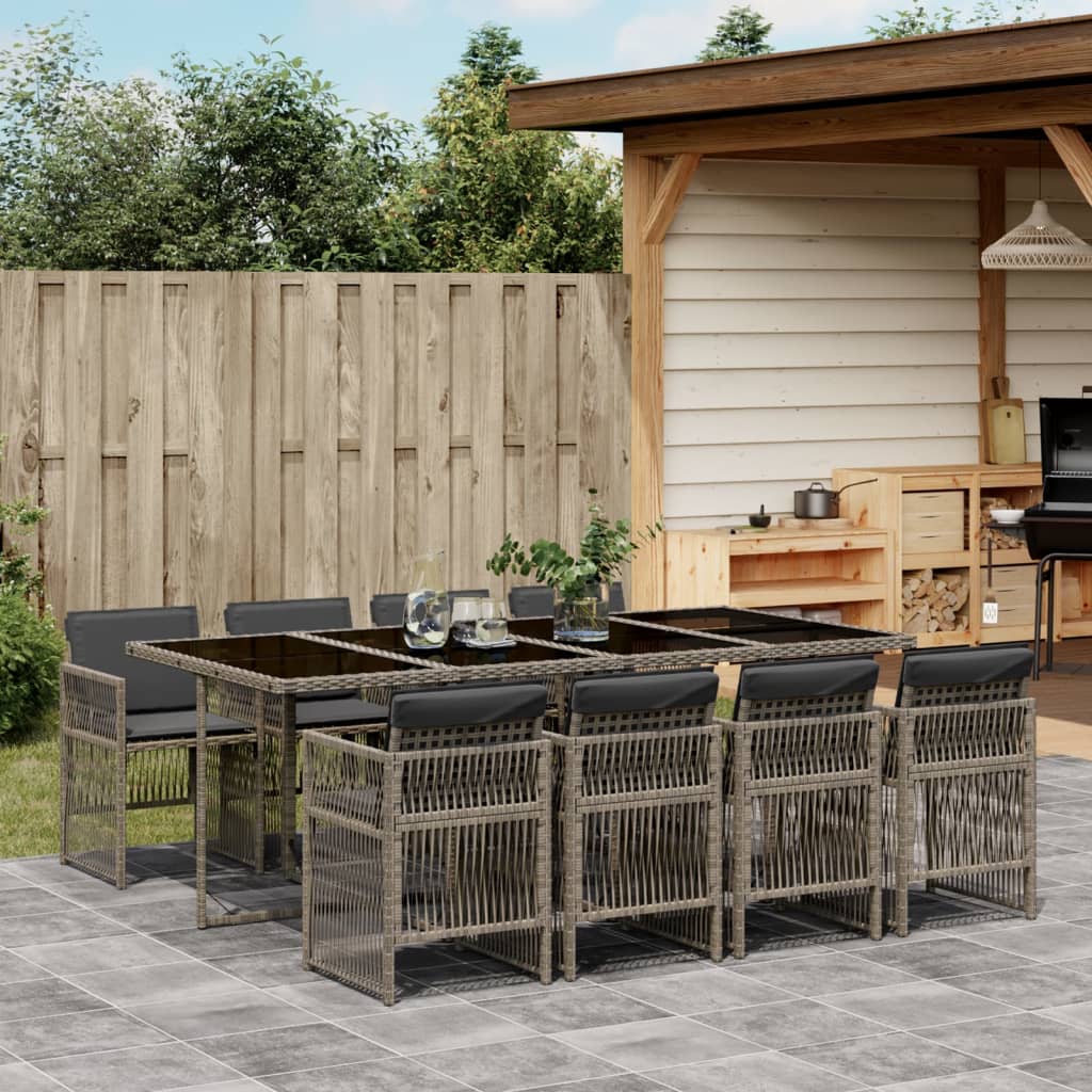 5-Delige Tuinset Met Kussens Poly Rattan
