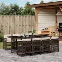 5-Delige Tuinset Met Kussens Poly Rattan