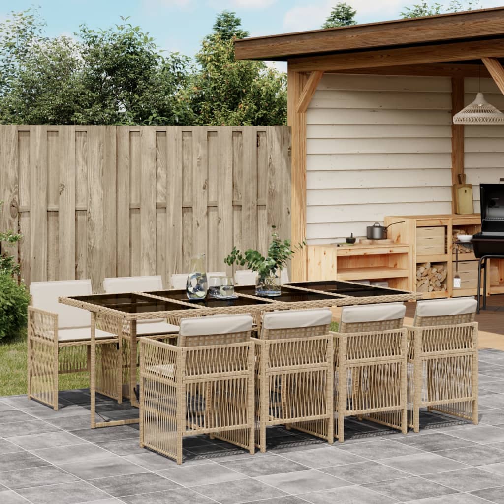 5-Delige Tuinset Met Kussens Poly Rattan