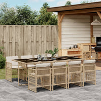 5-Delige Tuinset Met Kussens Poly Rattan