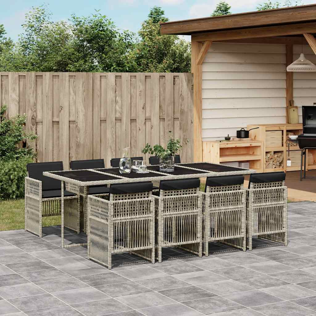 5-Delige Tuinset Met Kussens Poly Rattan