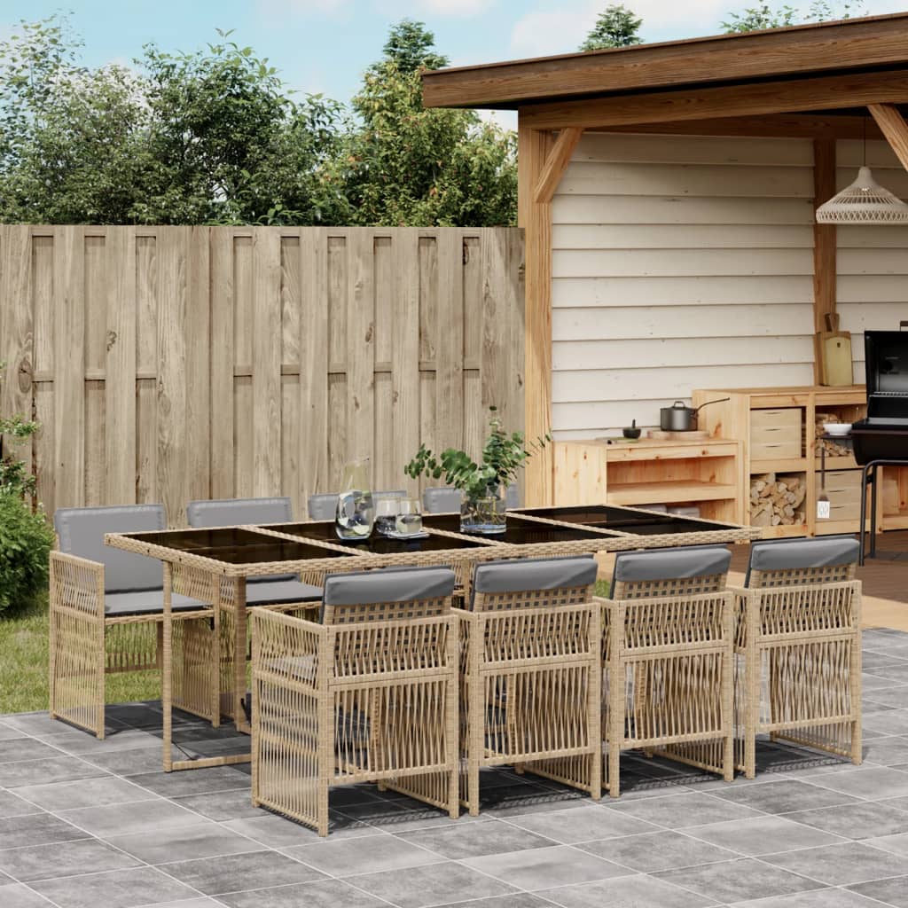 5-Delige Tuinset Met Kussens Poly Rattan