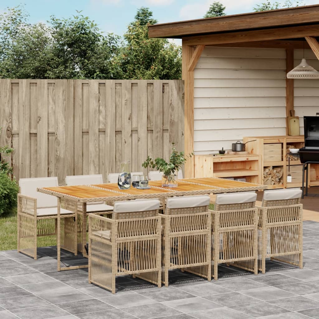 5-Delige Tuinset Met Kussens Poly Rattan