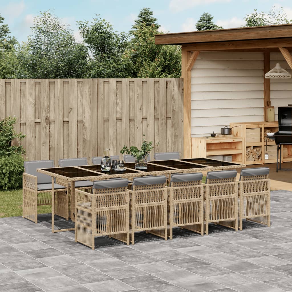 5-Delige Tuinset Met Kussens Poly Rattan