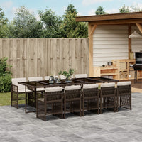 5-Delige Tuinset Met Kussens Poly Rattan
