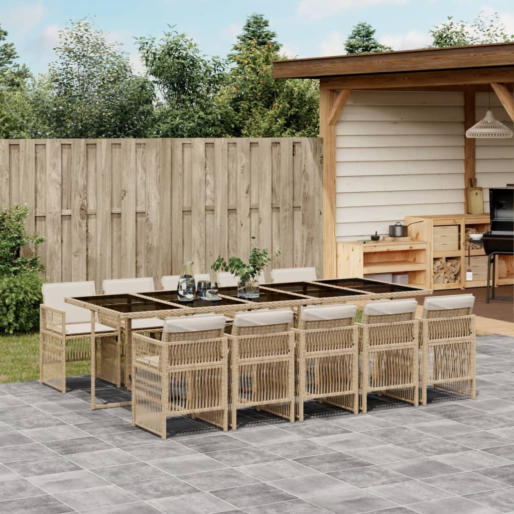 5-Delige Tuinset Met Kussens Poly Rattan