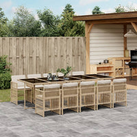 5-Delige Tuinset Met Kussens Poly Rattan