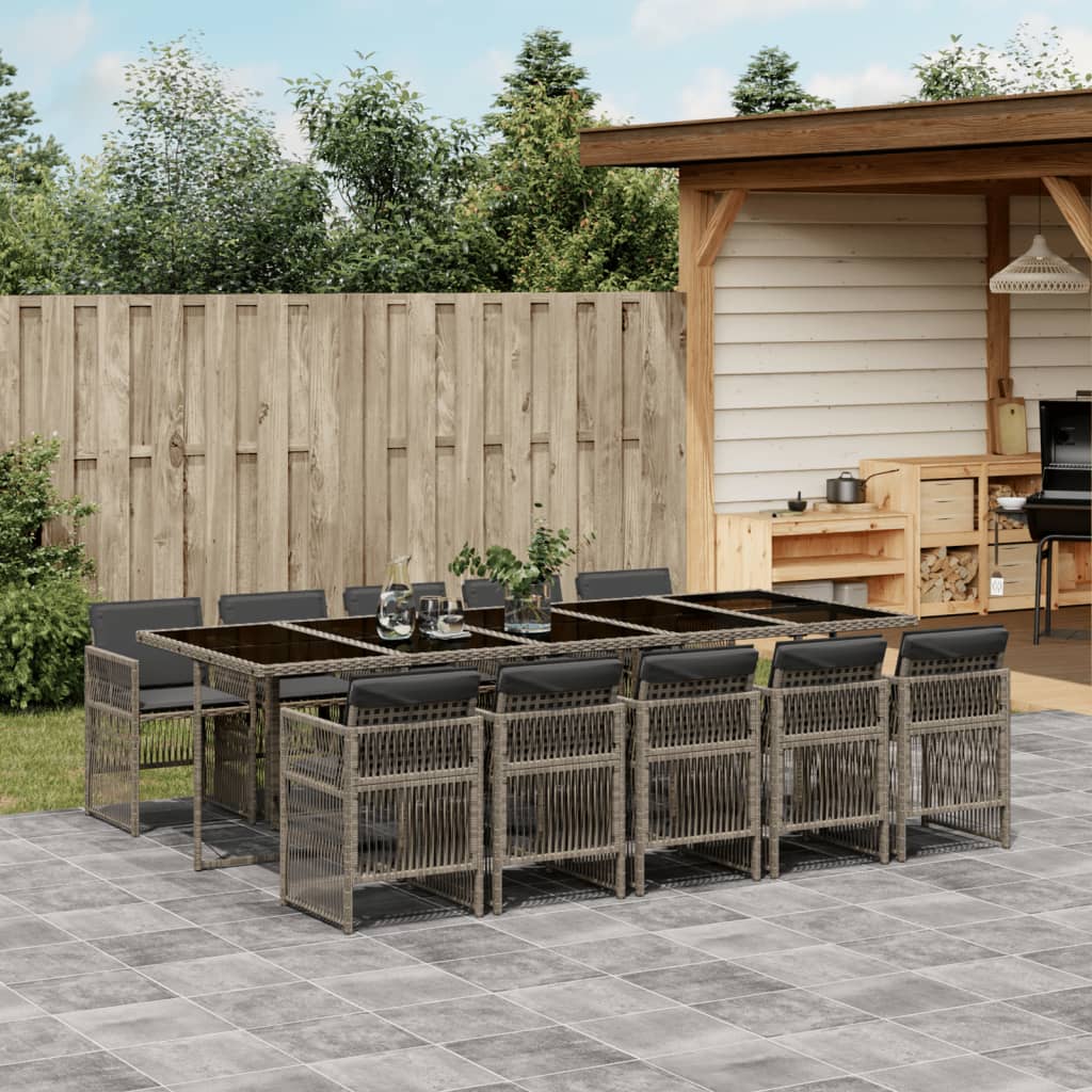 5-Delige Tuinset Met Kussens Poly Rattan