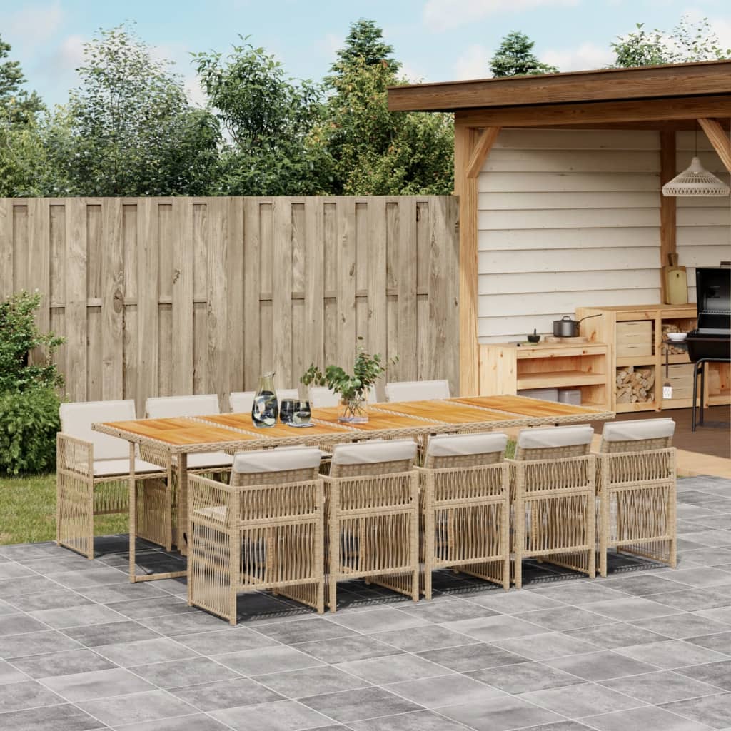 5-Delige Tuinset Met Kussens Poly Rattan