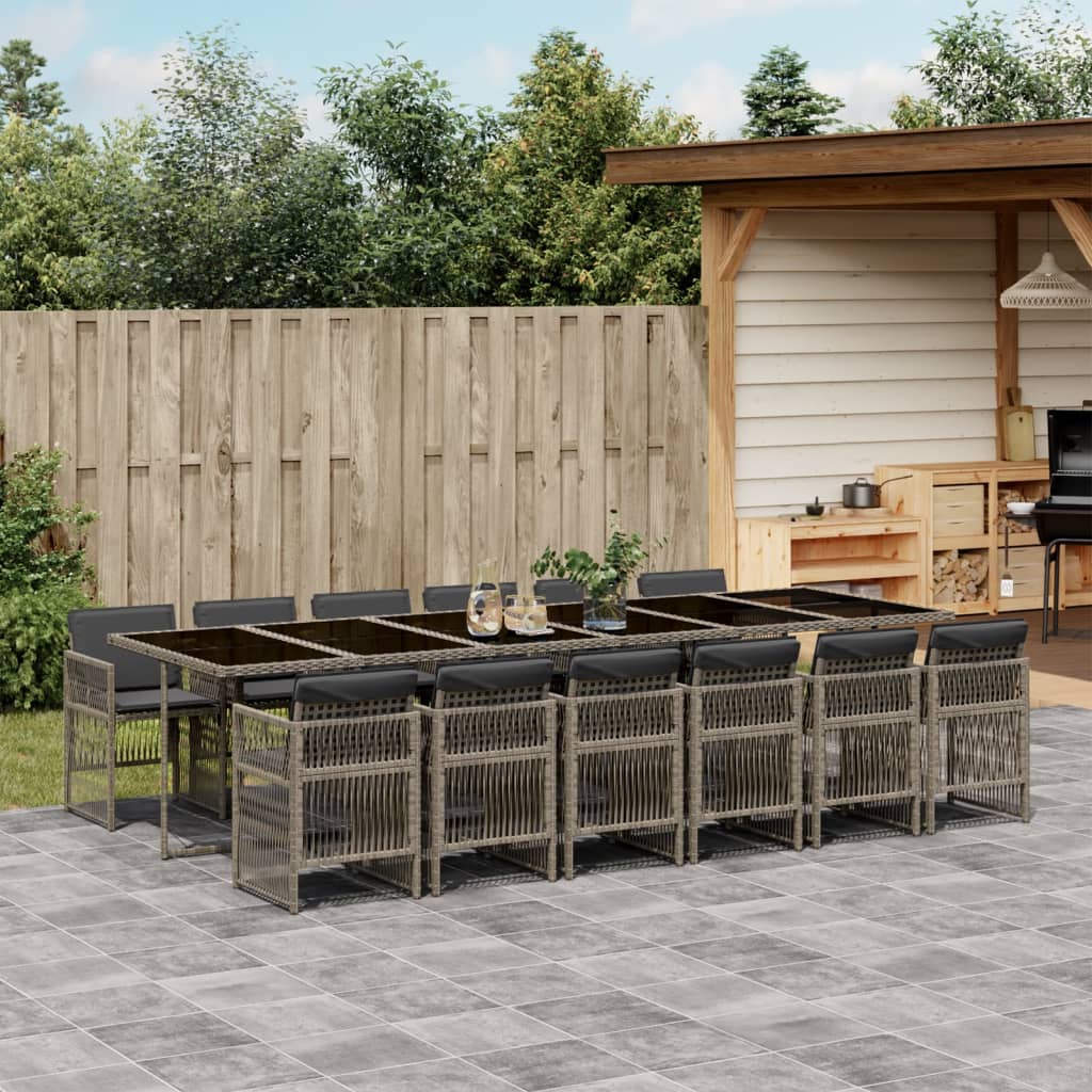 5-Delige Tuinset Met Kussens Poly Rattan