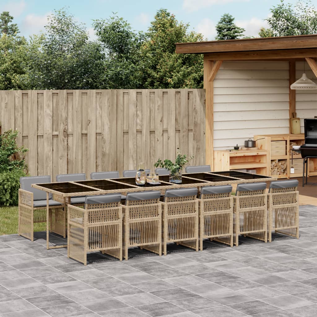 5-Delige Tuinset Met Kussens Poly Rattan