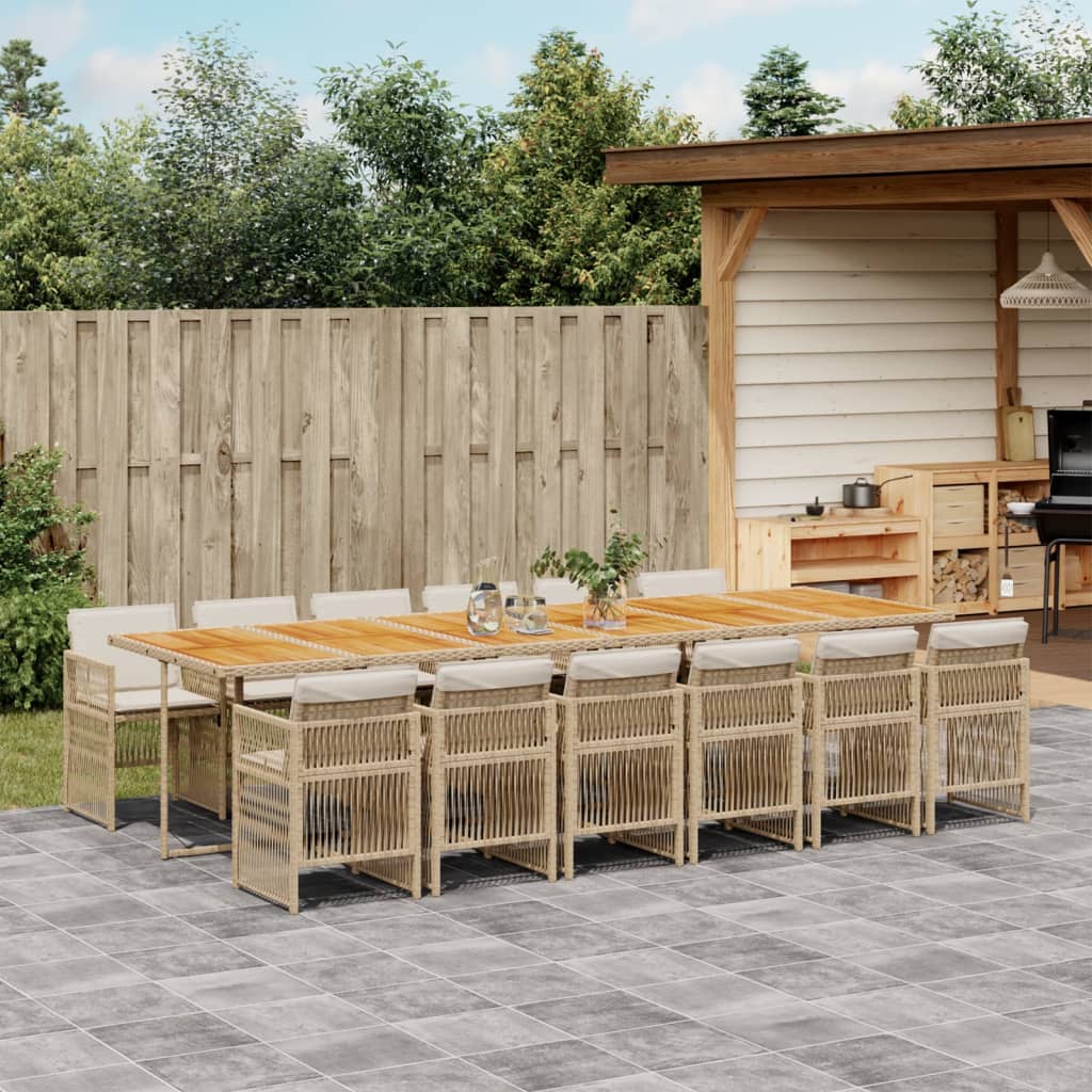 5-Delige Tuinset Met Kussens Poly Rattan