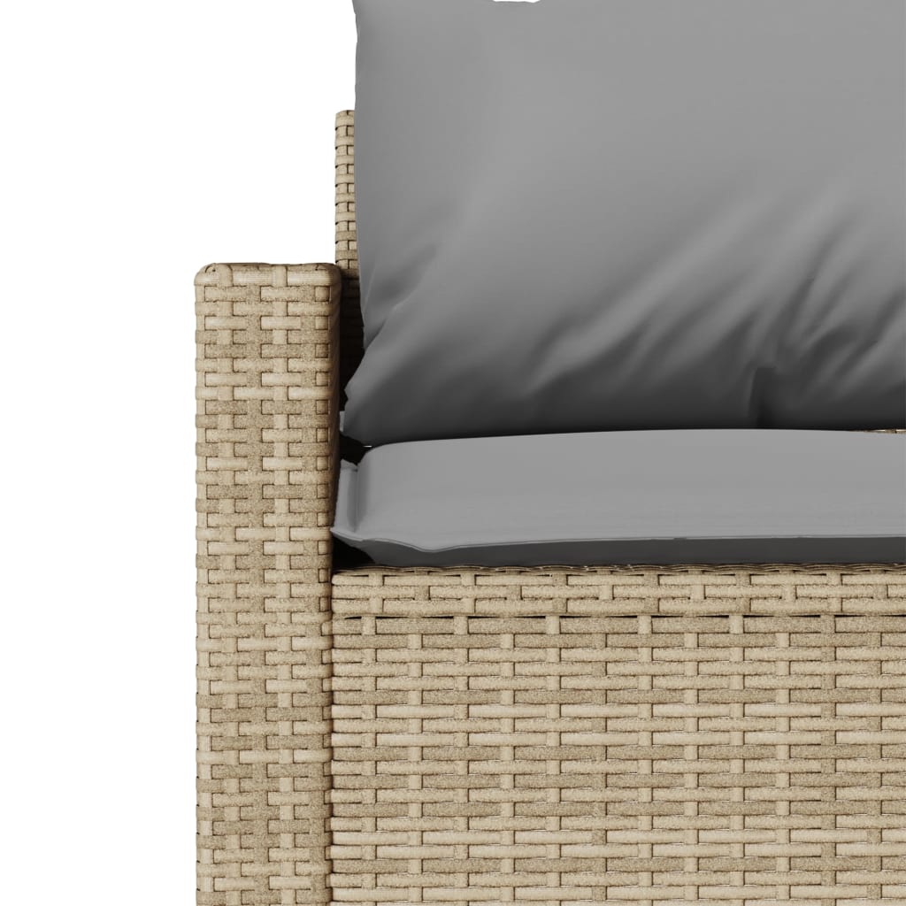 2-Delige Tuinset Met Kussens Poly Rattan