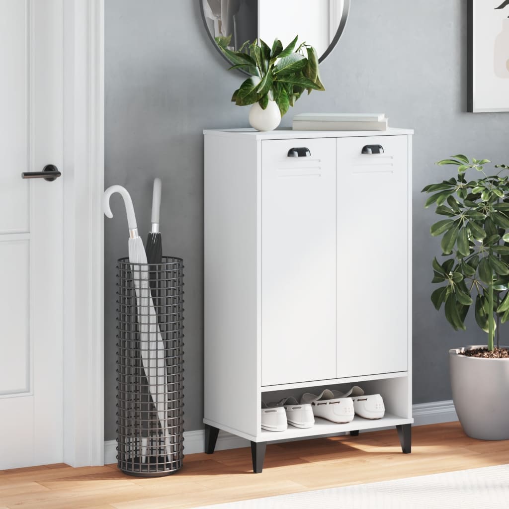 Schoenenkast Viken Bewerkt Hout Wit