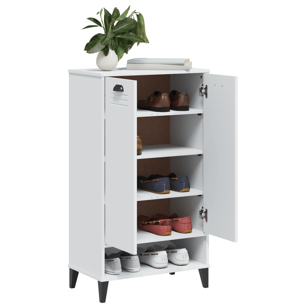 Schoenenkast Viken Bewerkt Hout Wit