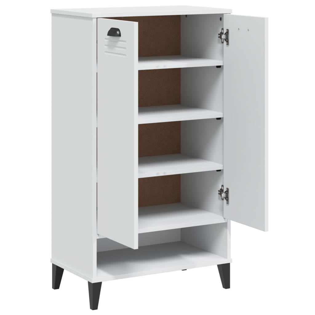 Schoenenkast Viken Bewerkt Hout Wit