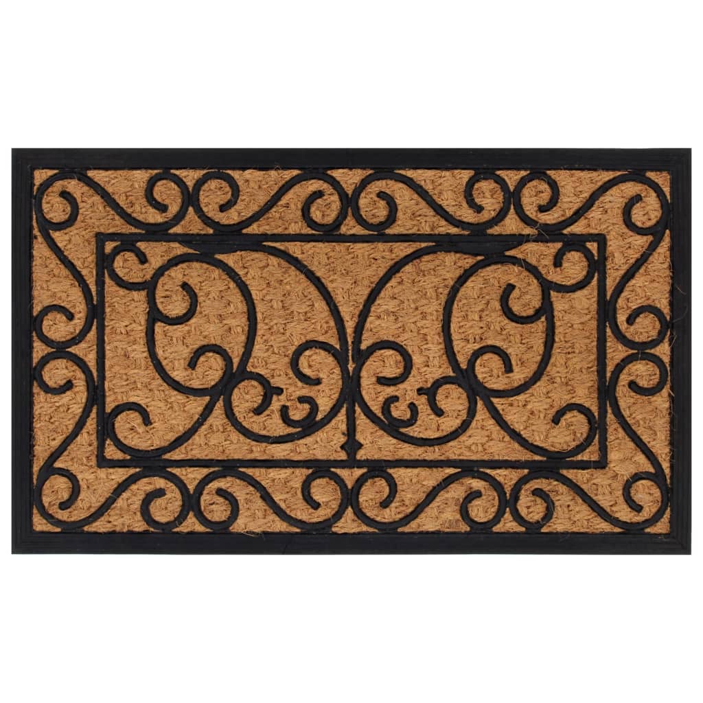 Deurmat Rechthoekig 45X75 Cm Rubber En Kokosvezel