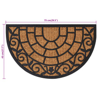 Deurmat Halfrond 45X75 Cm Rubber En Kokosvezel
