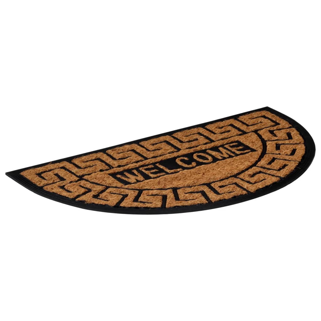 Deurmat Halfrond 45X75 Cm Rubber En Kokosvezel