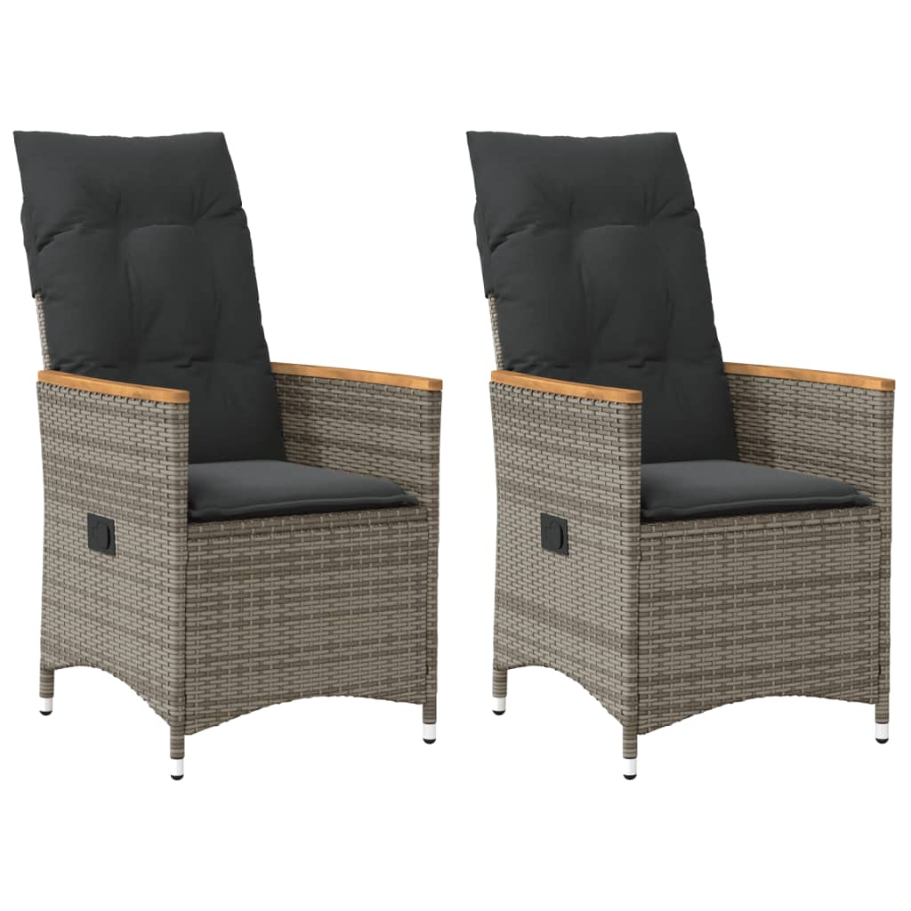 Tuinstoelen Verstelbaar Met Kussens Poly Rattan