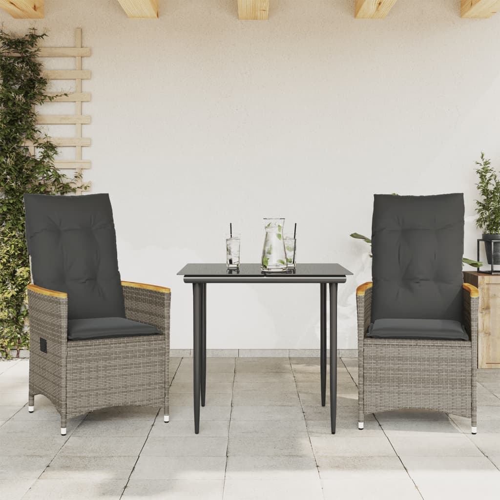 Tuinstoelen Verstelbaar Met Kussens Poly Rattan