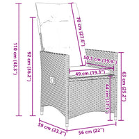 Tuinstoelen Verstelbaar Met Kussens Poly Rattan