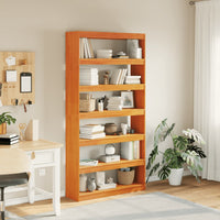 Boekenkast / Kamerscherm 100X30X199,5 Cm Massief Grenenhout Bruin