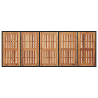 Tuintafel Met Acaciahouten Blad Poly Rattan Zwart
