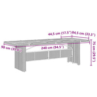 Tuintafel Met Acaciahouten Blad Poly Rattan Zwart