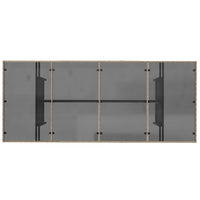 Tuintafel Met Glazen Blad 190X80X75 Cm Poly Rattan